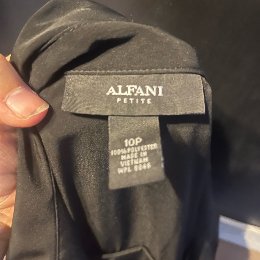 Alfani Black Long Sleeve Zip-up Jacket Dress - Picture 5 of 6